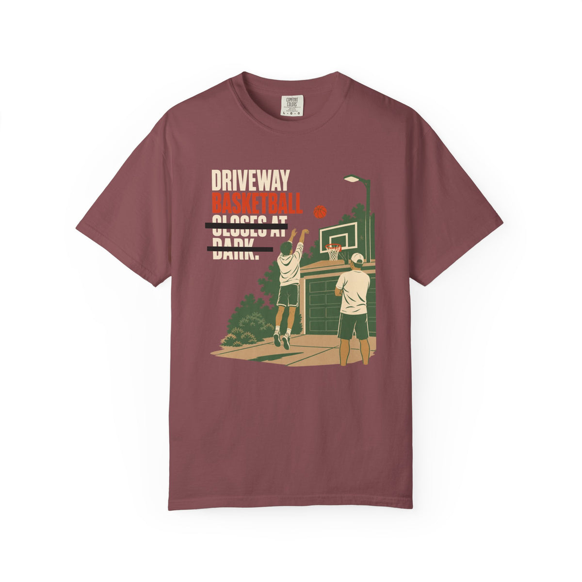 Basketball Driveway Tee — "Driveway Basketball" Retro Outdoor Court T‑Shirt